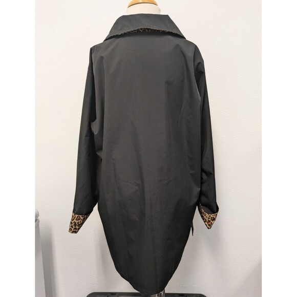 Vintage TravelSmith Reversible Cheetah Leopard Print Rain Jacket sz L Outdoor - Picture 10 of 12